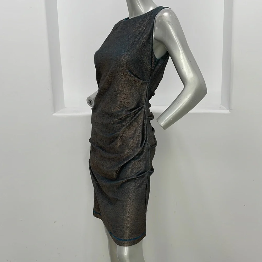 Artelier Nicole Miller  Sleeveless Sheath Dress Blue Size M Serial #006082 - Picture 3 of 16